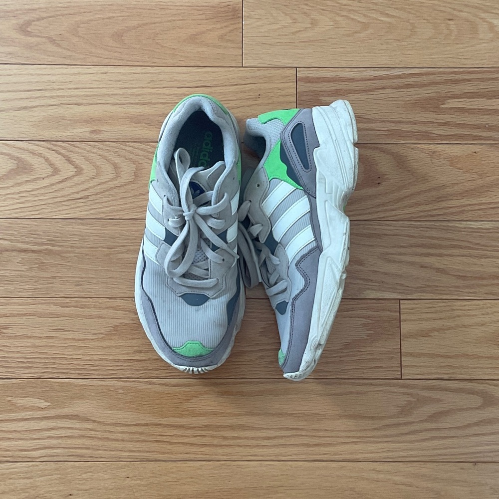 Adidas Gray and Green Sneakers size US 7 men